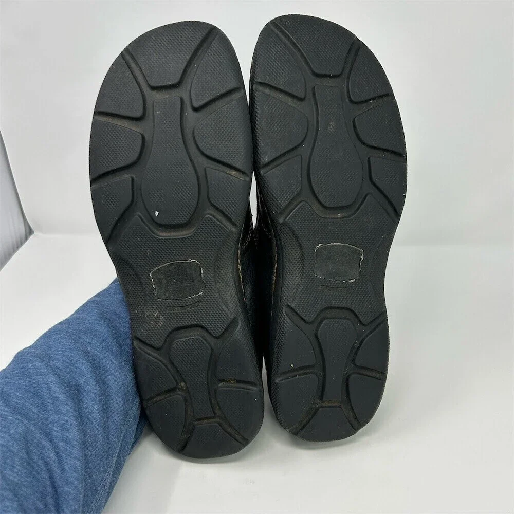 Born Men's Loafers Black Leather Slip-On Comfort Shoes Size 12 EU 43 Casual
